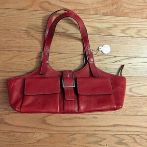 Y2K 2000s Red Leather Purse